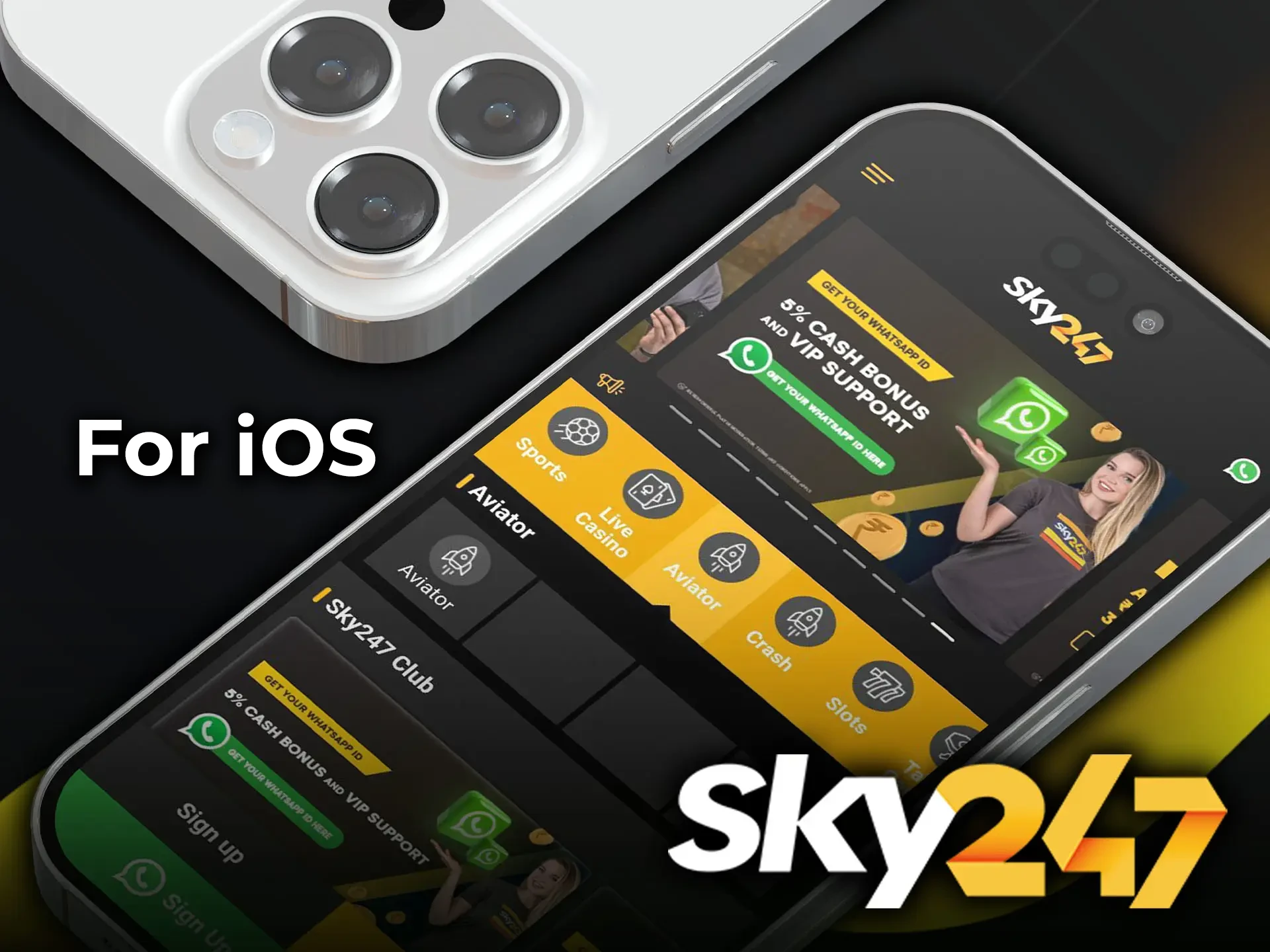 Try the secure and high-performance Sky247 app for your iOS device.