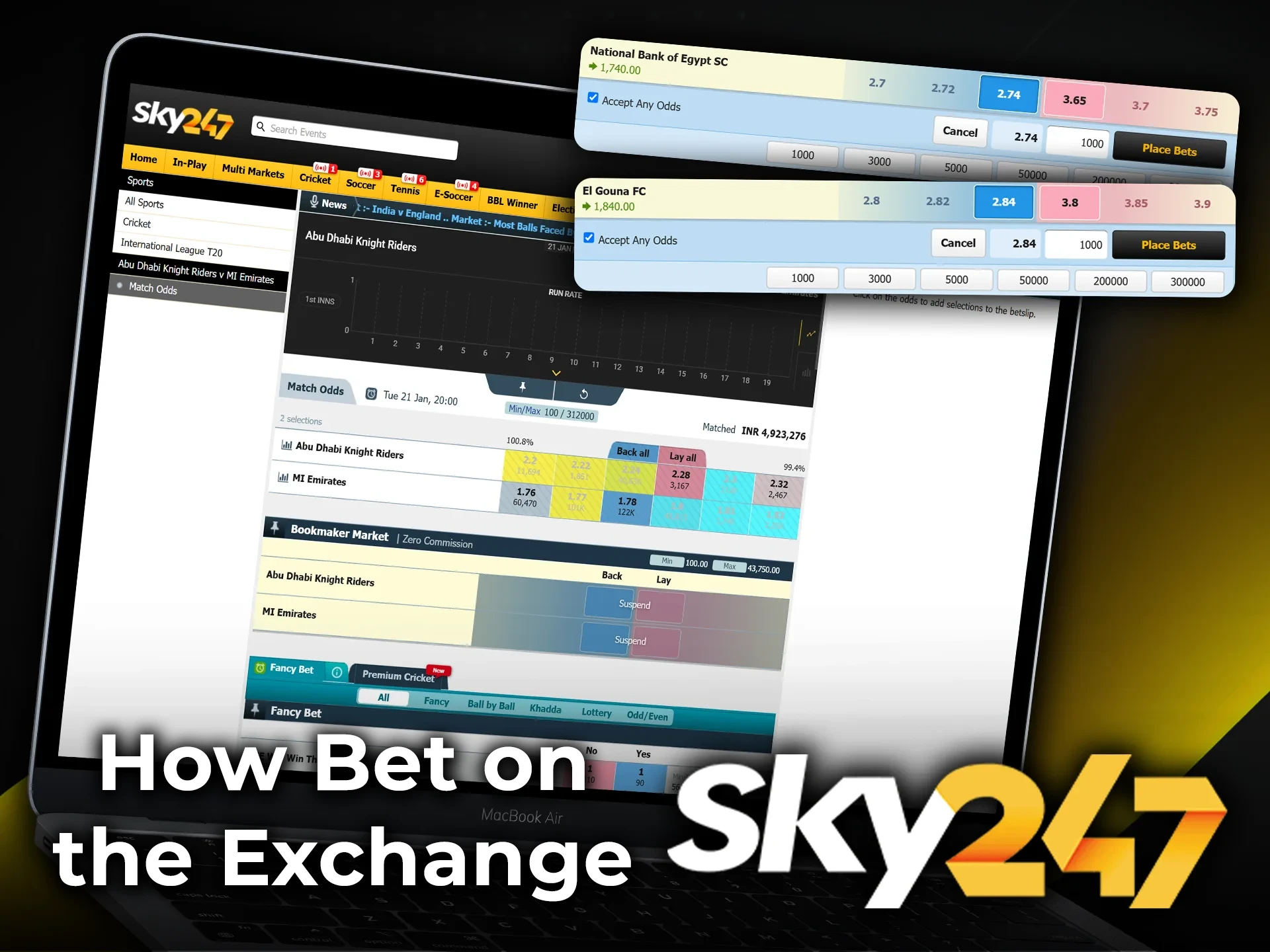 Place a bet at Sky247 with our instructions.