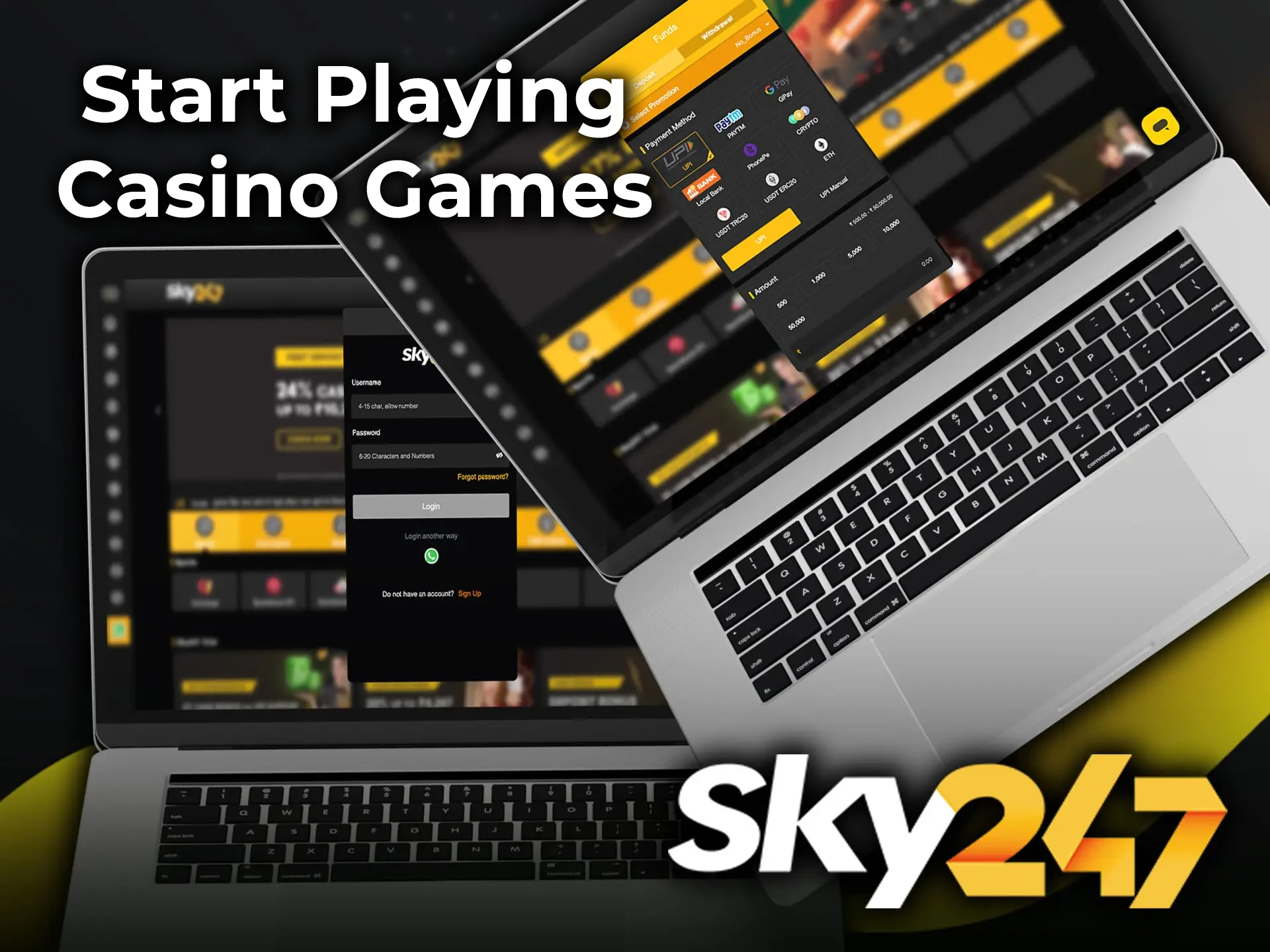 Determine the best game for you and start playing at Sky247 Casino.
