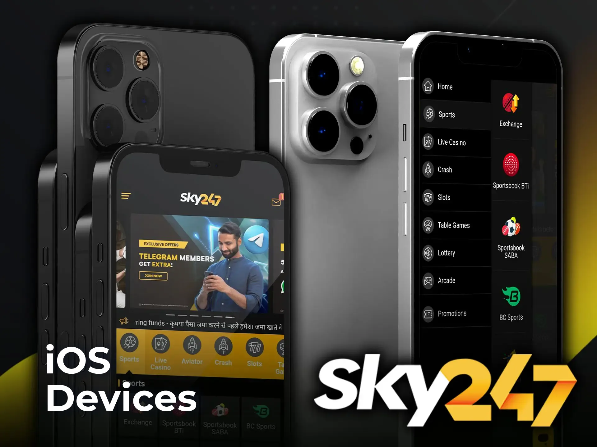 Check out the list of iOS devices suitable for installing the Sky247 app.
