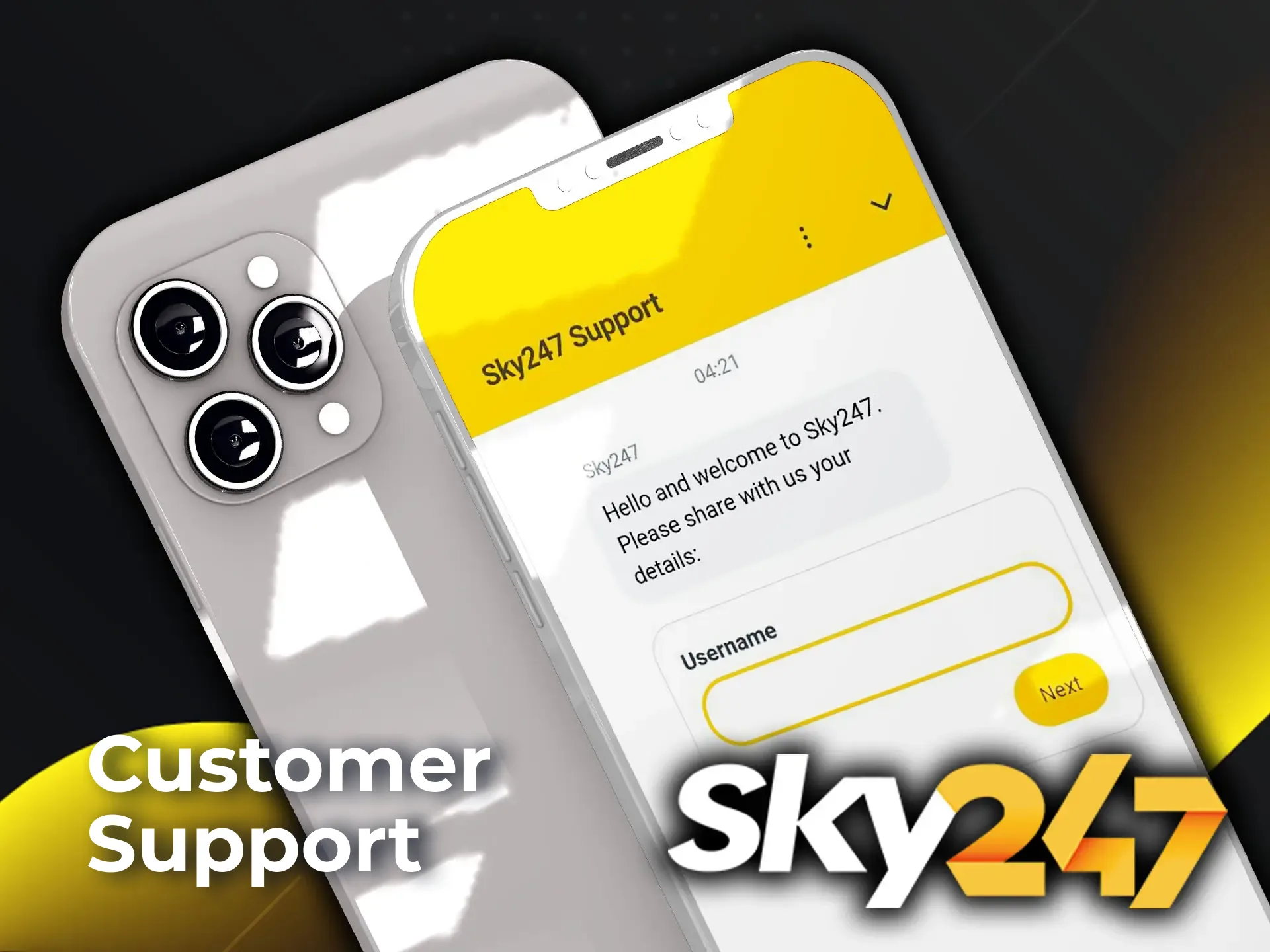 Use the Sky247 contact list to resolve disputes right in the app.