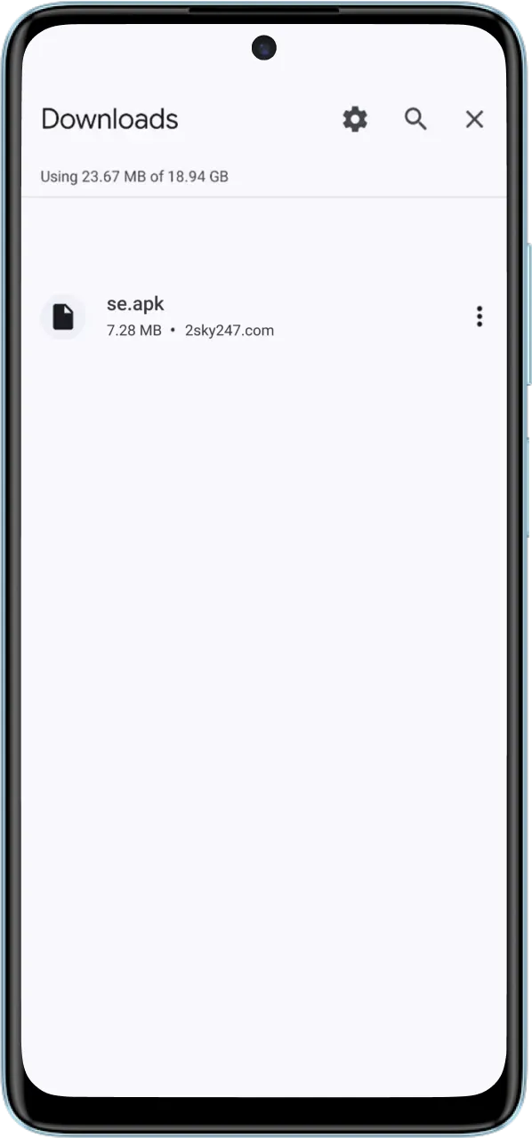 Wait for the Sky247 app to download and launch it.