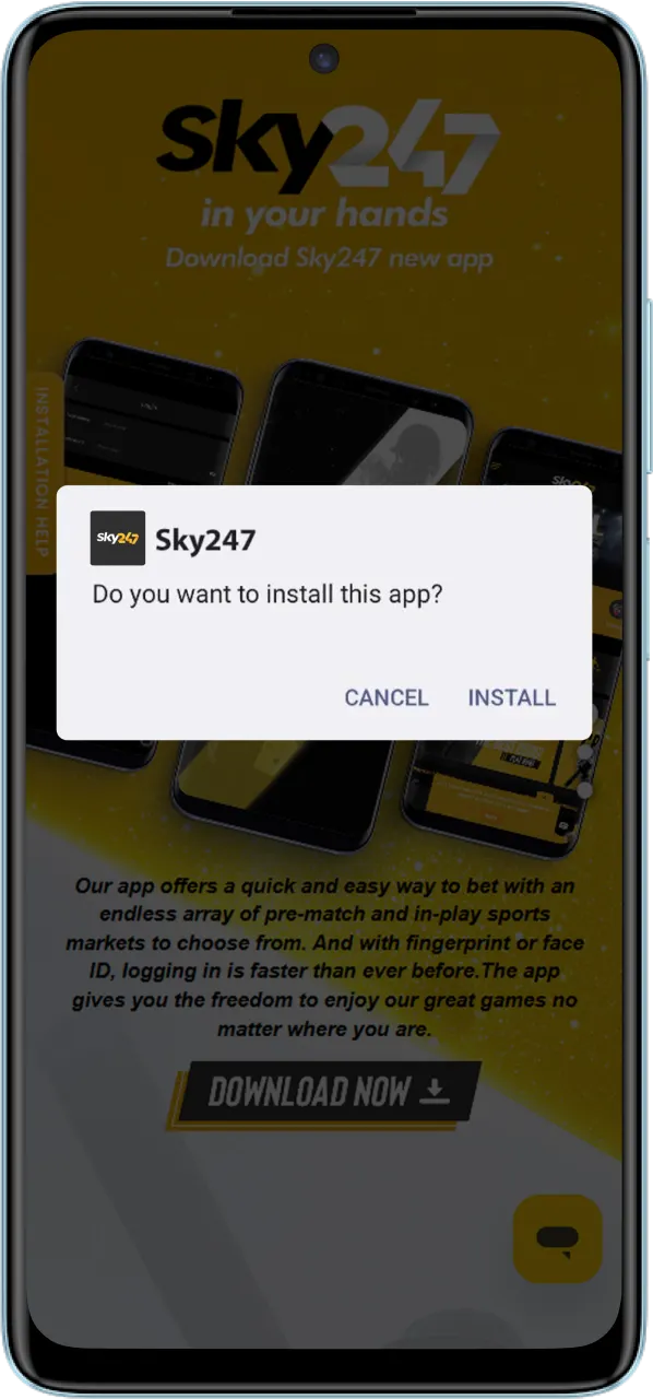 Install the app and enjoy quality betting at Sky247.