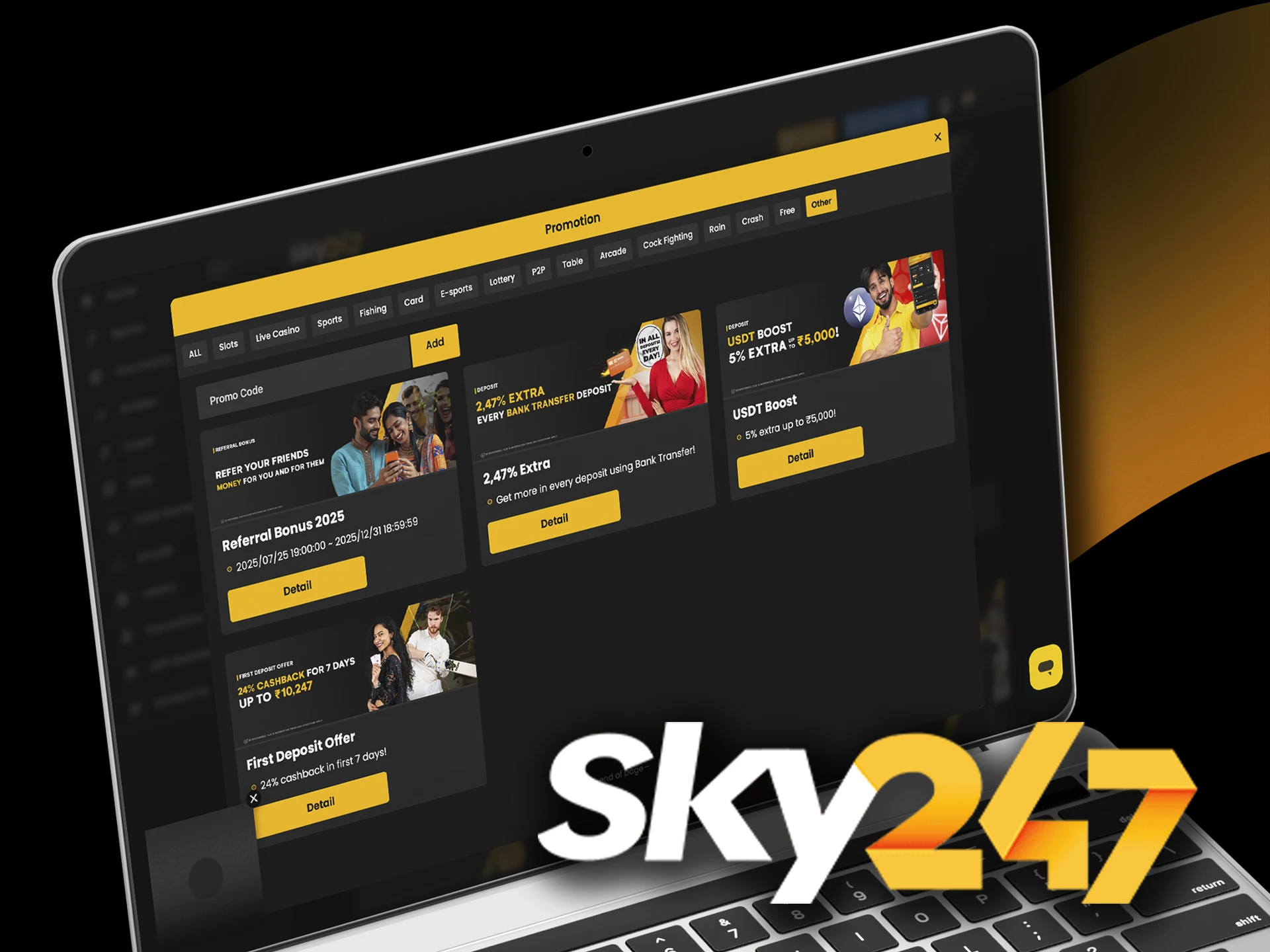 Find out all the unique details of Sky247's referral programme.