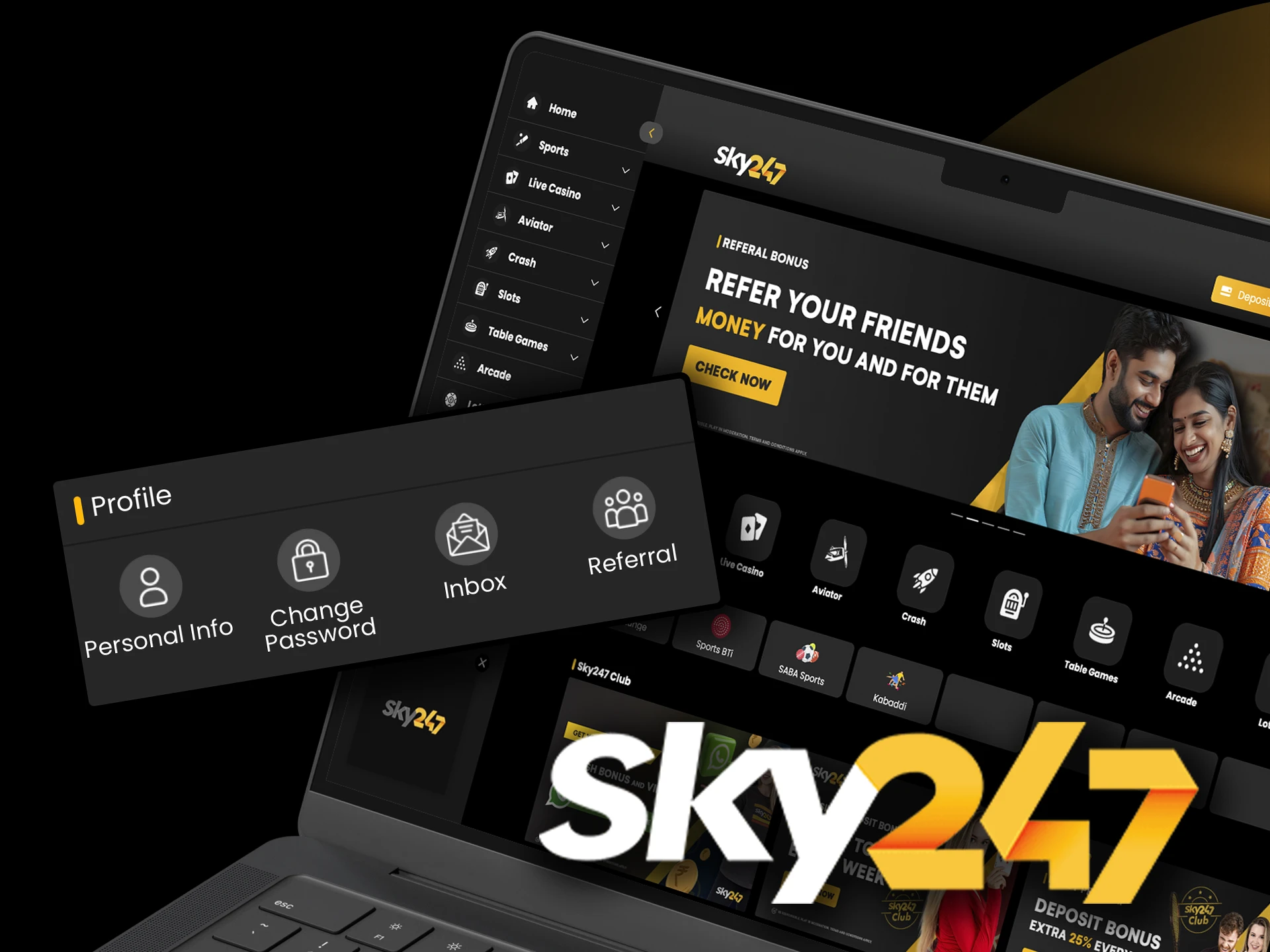 Track your rewards directly in your personal account on Sky247.
